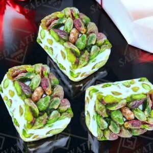 witte nougat pistachio rond